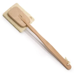 Loofah-borste med långt handtag för kroppsskrubb - produktbild 2