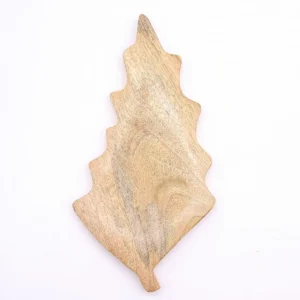Lost in the Forrest – Träskål i form av blad med emalj, 33x17 cm - produktbild 4