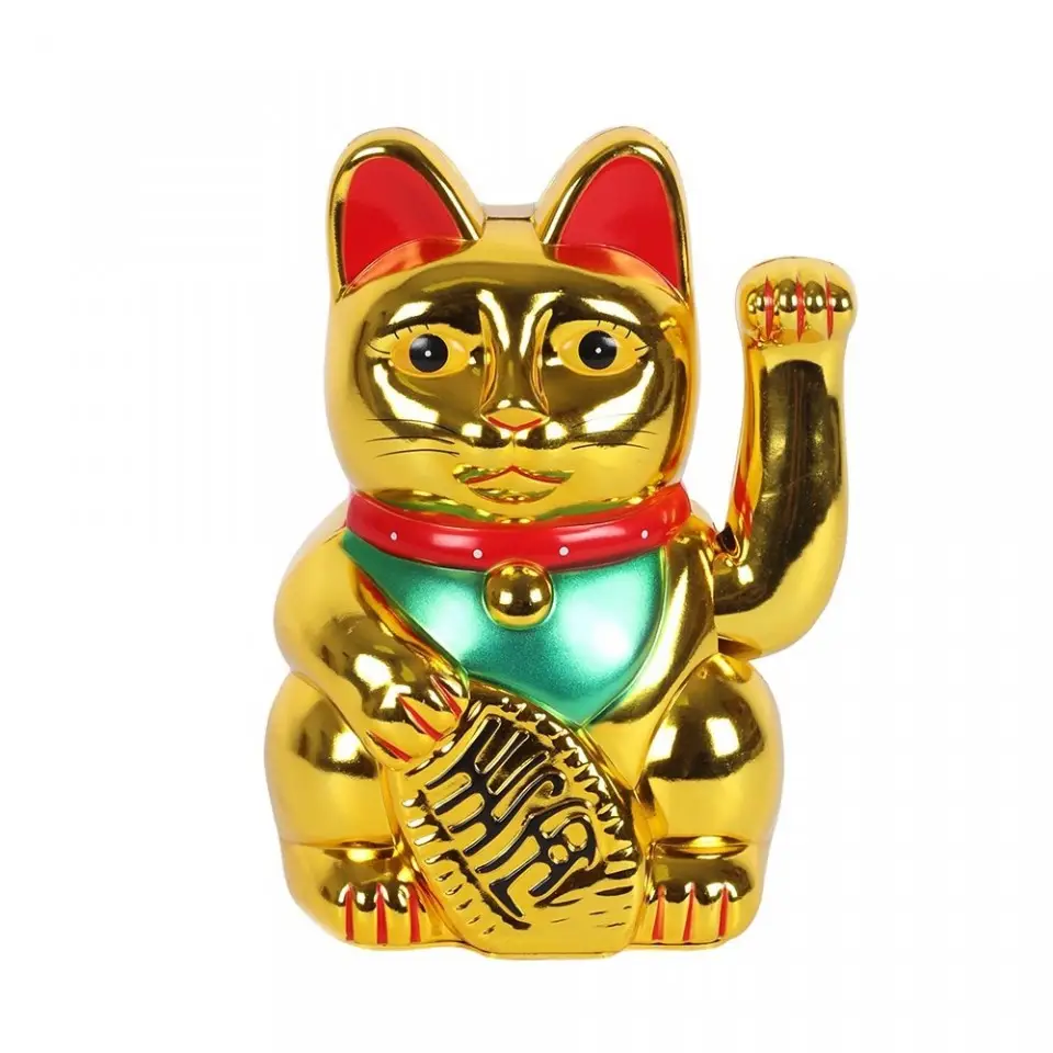 Lyckokatt i guld, 15 cm - produktbild 3