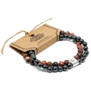 Magnetiskt armband med ädelsten Leopardmönster - produktbild 5