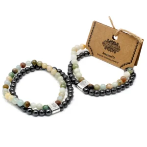 Magnetiskt armband med amazonit och ädelstenar - produktbild 4