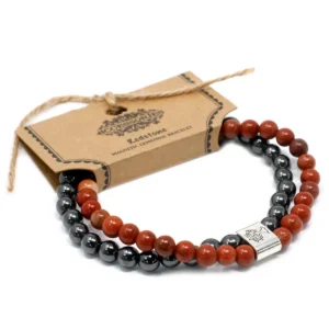 Magnetiskt armband med röda ädelstenar - produktbild 6