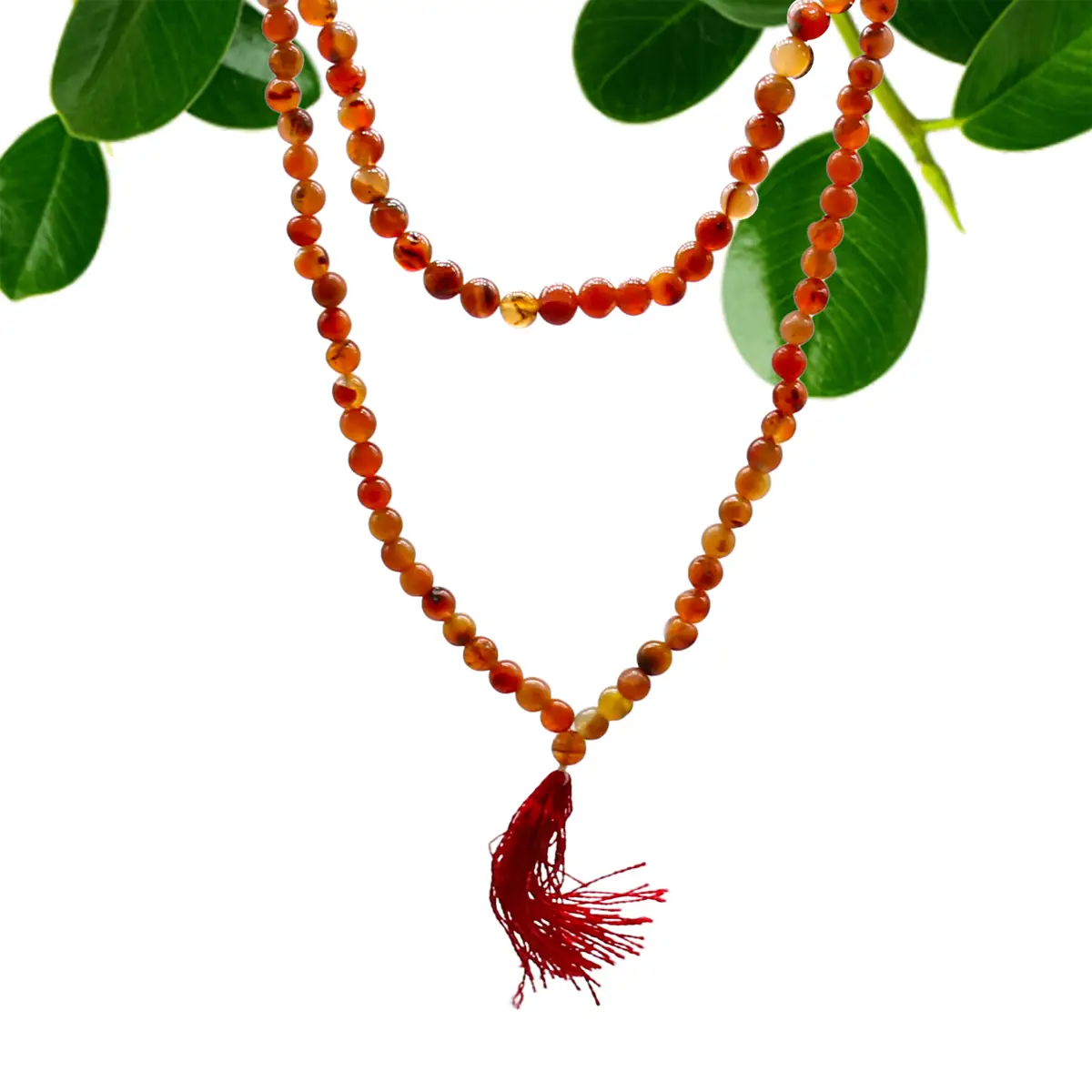 Mala halsband med 108 karneolpärlor - produktbild 2