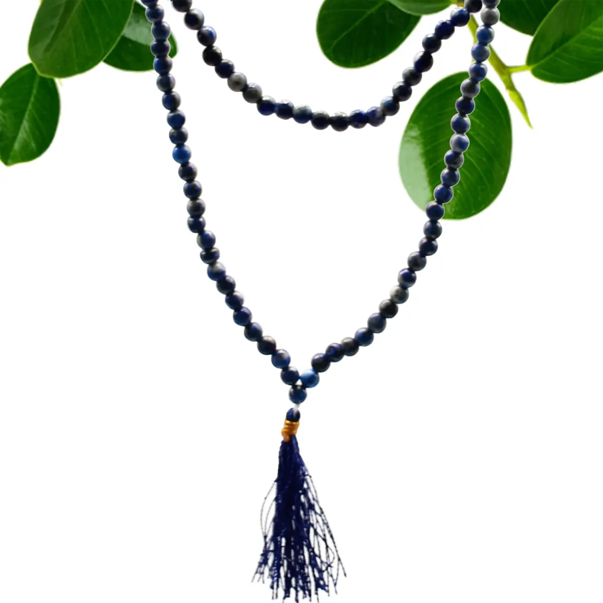 Mala halsband med 108 pärlor av lapis lazuli - produktbild 4
