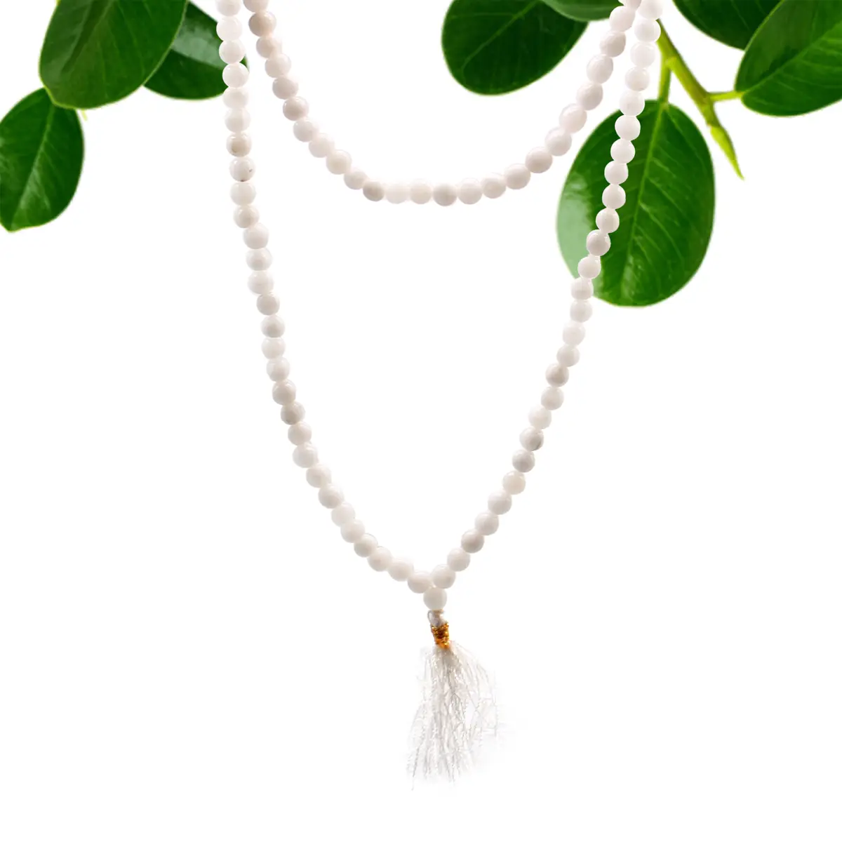 Mala med 108 pärlor av vit kvarts - produktbild 2