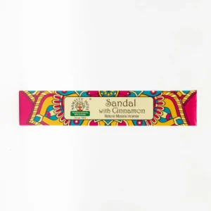 Färgglad förpackning med Mandala Namaste Masala-rökelsepinnar Sandelträ med Kanel