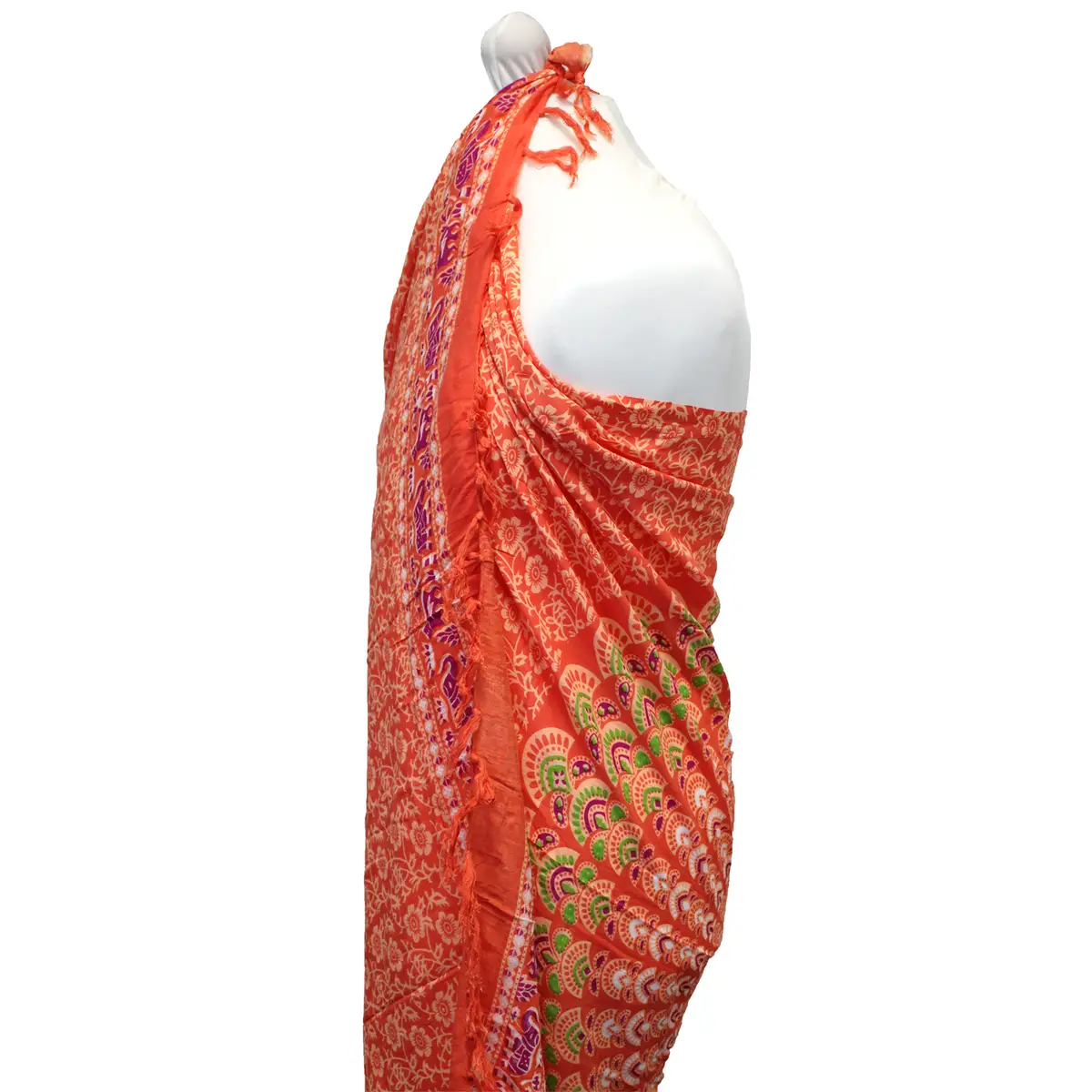 Mandala-sarong i rosa med rosor - produktbild 2