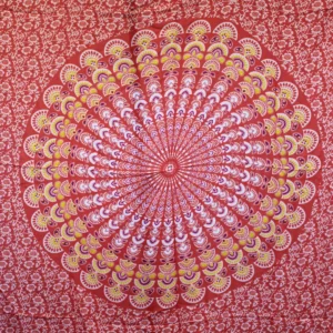 Mandala-sarong i rosa med rosor - produktbild 3
