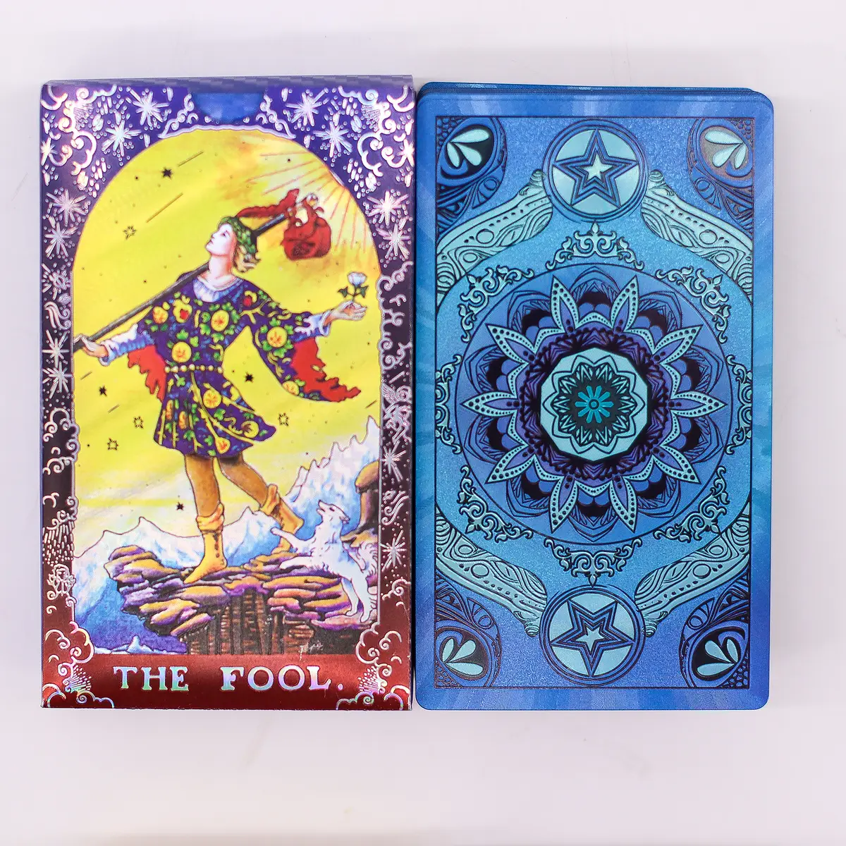 Mandala tarotkort med blå folie och häfte - produktbild 5