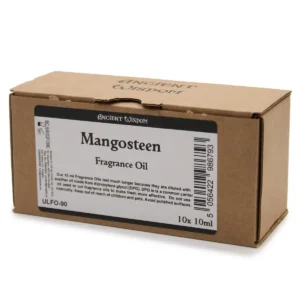 Förpackning med Ancient Wisdom Mangosteen doftolja 10 ml i kartong