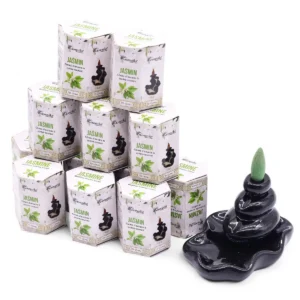 Masala Backflow rökelsekoner 10-pack jasmin - produktbild 4