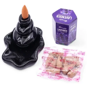 Masala Backflow rökelsekoner 10-pack lavendel - produktbild 5
