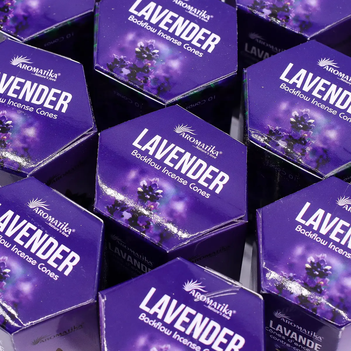 Masala Backflow rökelsekoner 10-pack lavendel - produktbild 6