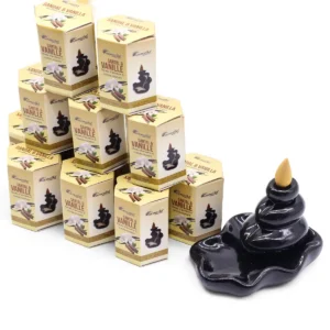 Masala Backflow rökelsekoner 10-pack Sandelträ och Vanilj - produktbild 2