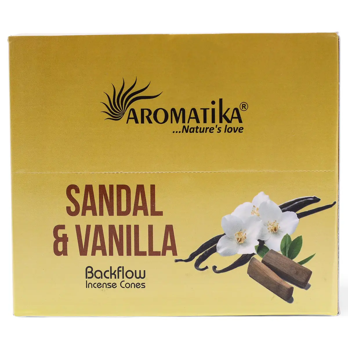 Masala Backflow rökelsekoner 10-pack Sandelträ och Vanilj - produktbild 4