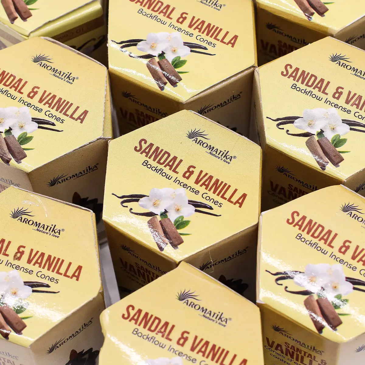 Masala Backflow rökelsekoner 10-pack Sandelträ och Vanilj - produktbild 6