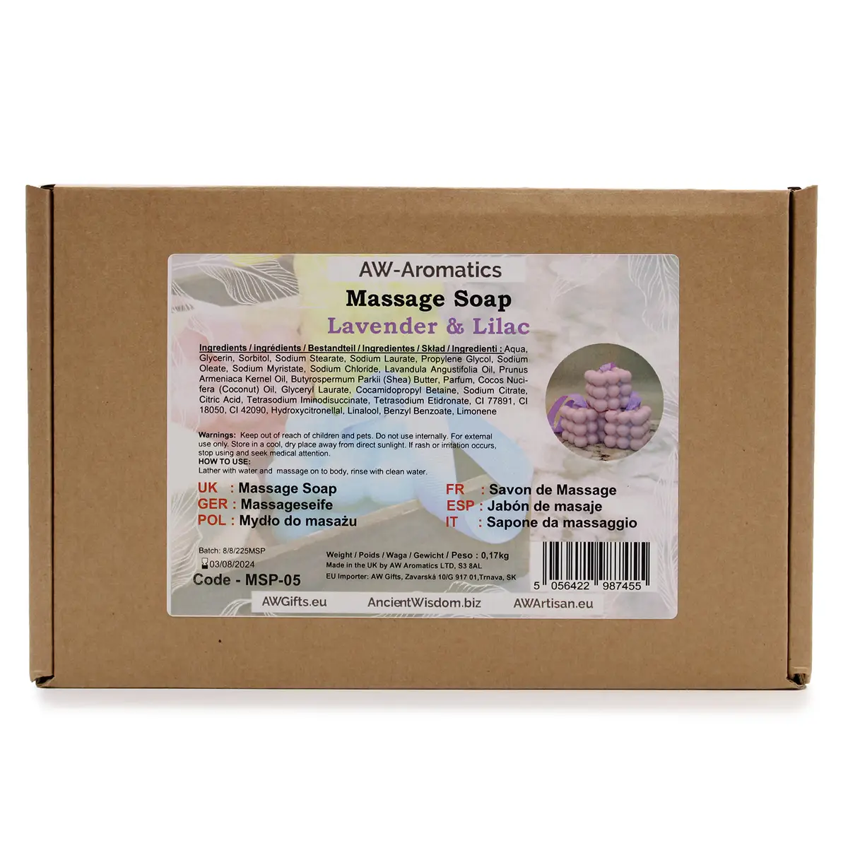 Massage-tvål med lavendel och syren - produktbild 5