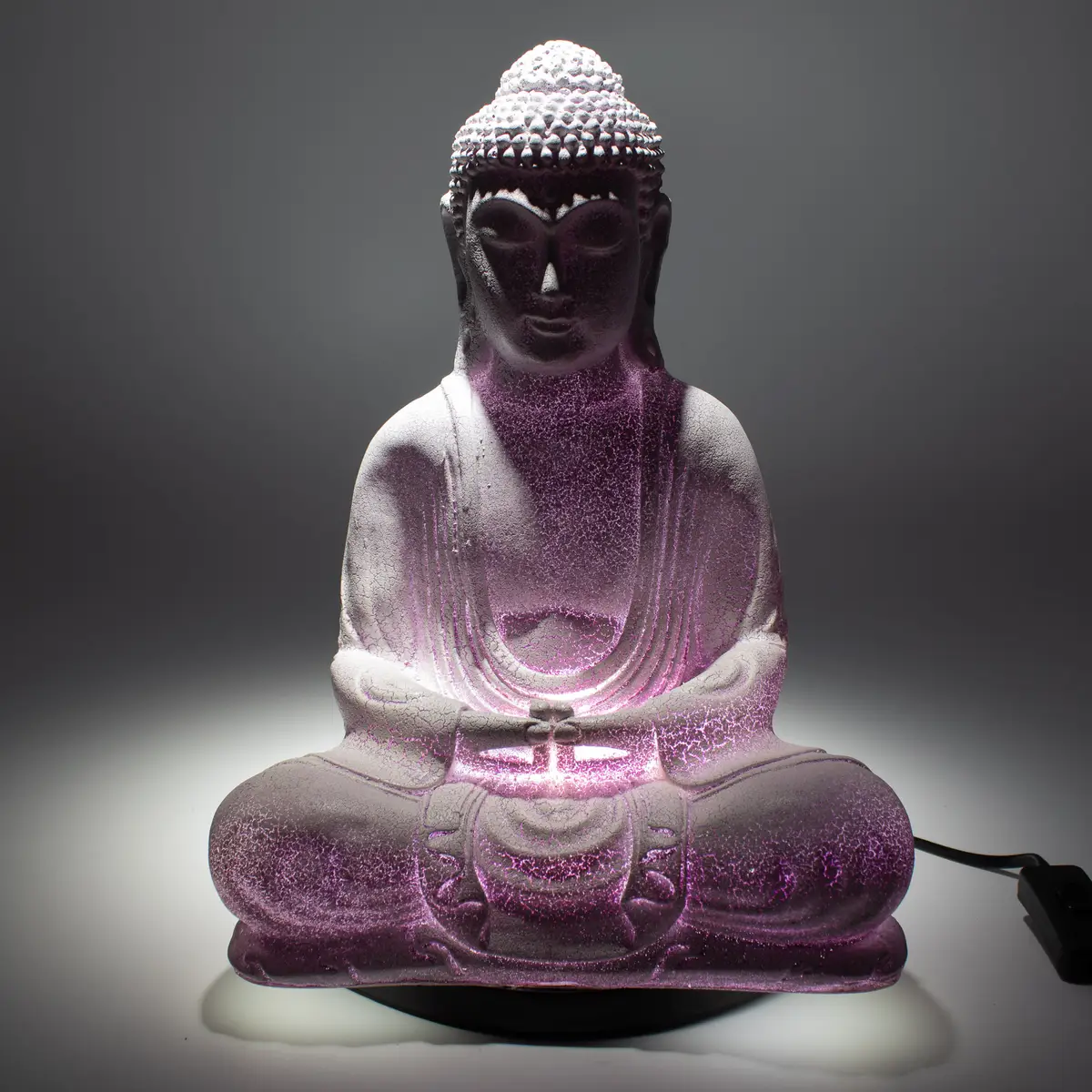 Meditationslampa Buddha Lavendel med oval fot - produktbild 2