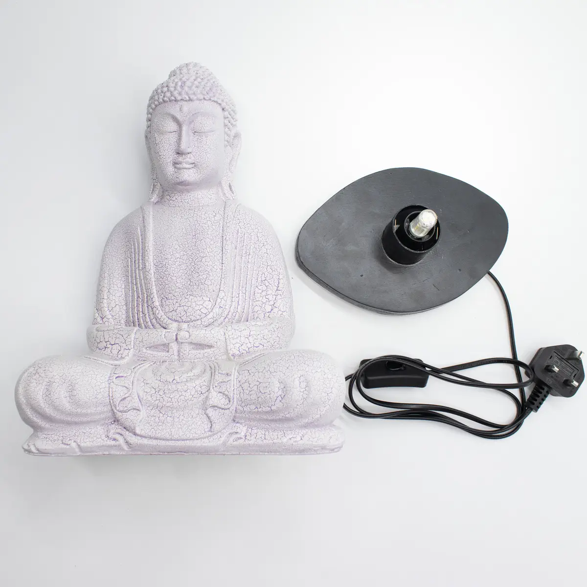 Meditationslampa Buddha Lavendel med oval fot - produktbild 6
