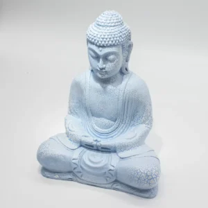 Meditationslampa Buddha med himmelsblå oval fot - produktbild 2