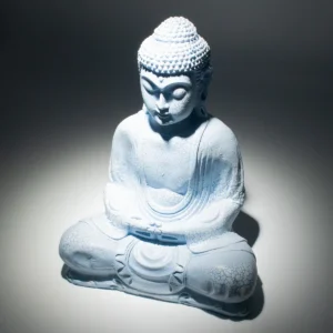 Meditationslampa Buddha med himmelsblå oval fot - produktbild 5