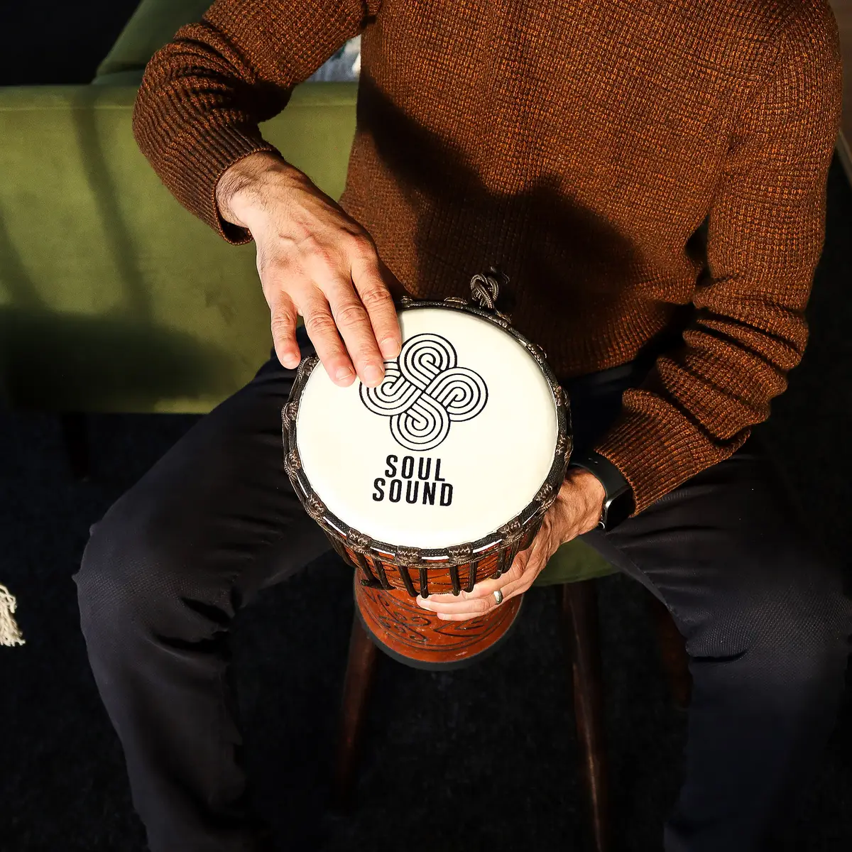 Medium djembe trumma Soul Sound med djup bas 40 cm - produktbild 5