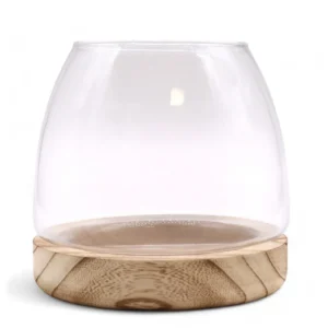 Medium glasterrarium med naturlig tungträbotten 15x15 cm - produktbild 2