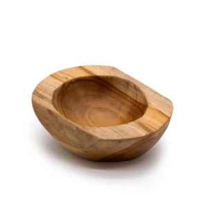 Medium skål i teakträ 20x7 cm - produktbild 4
