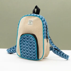 Mellanryggsäck Kathmandu i bomull och hampa med Dhaka-mönster 30x21x9 cm - produktbild 2