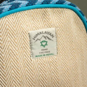 Mellanryggsäck Kathmandu i bomull och hampa med Dhaka-mönster 30x21x9 cm - produktbild 5