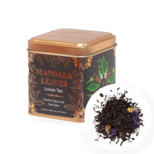 Burk med Merlins Favorit Earl Grey svart te och löst te med malvablommor