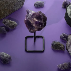 Mineralprov av amazonit på metallställning - produktbild 4