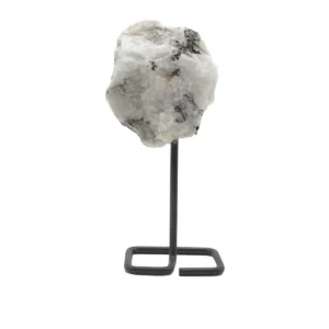 Mineralprov av regnbågsmånsten på metallställning - produktbild 3