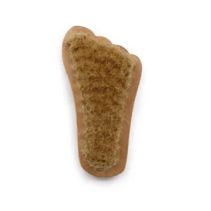 Mini borste formad som en fot med borststrån för hudskrubbning