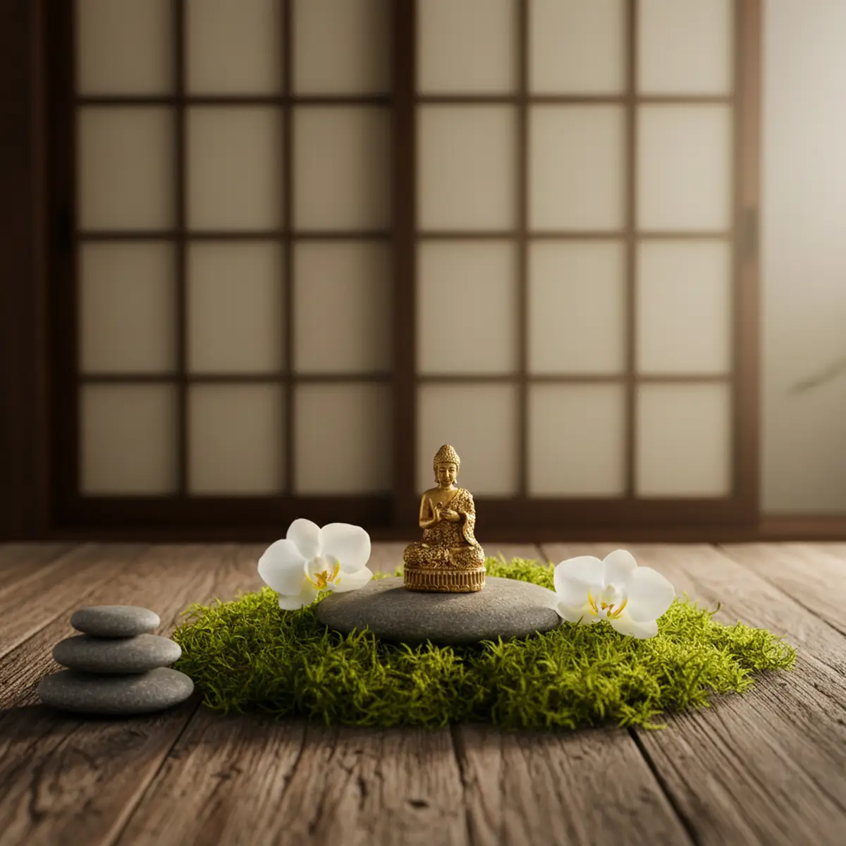 Miniatyrbuddha i mässing 48 mm - produktbild 5