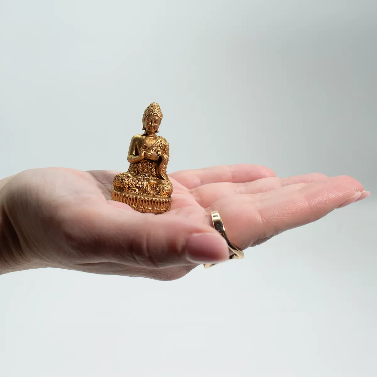 Miniatyrbuddha i mässing 48 mm - produktbild 6
