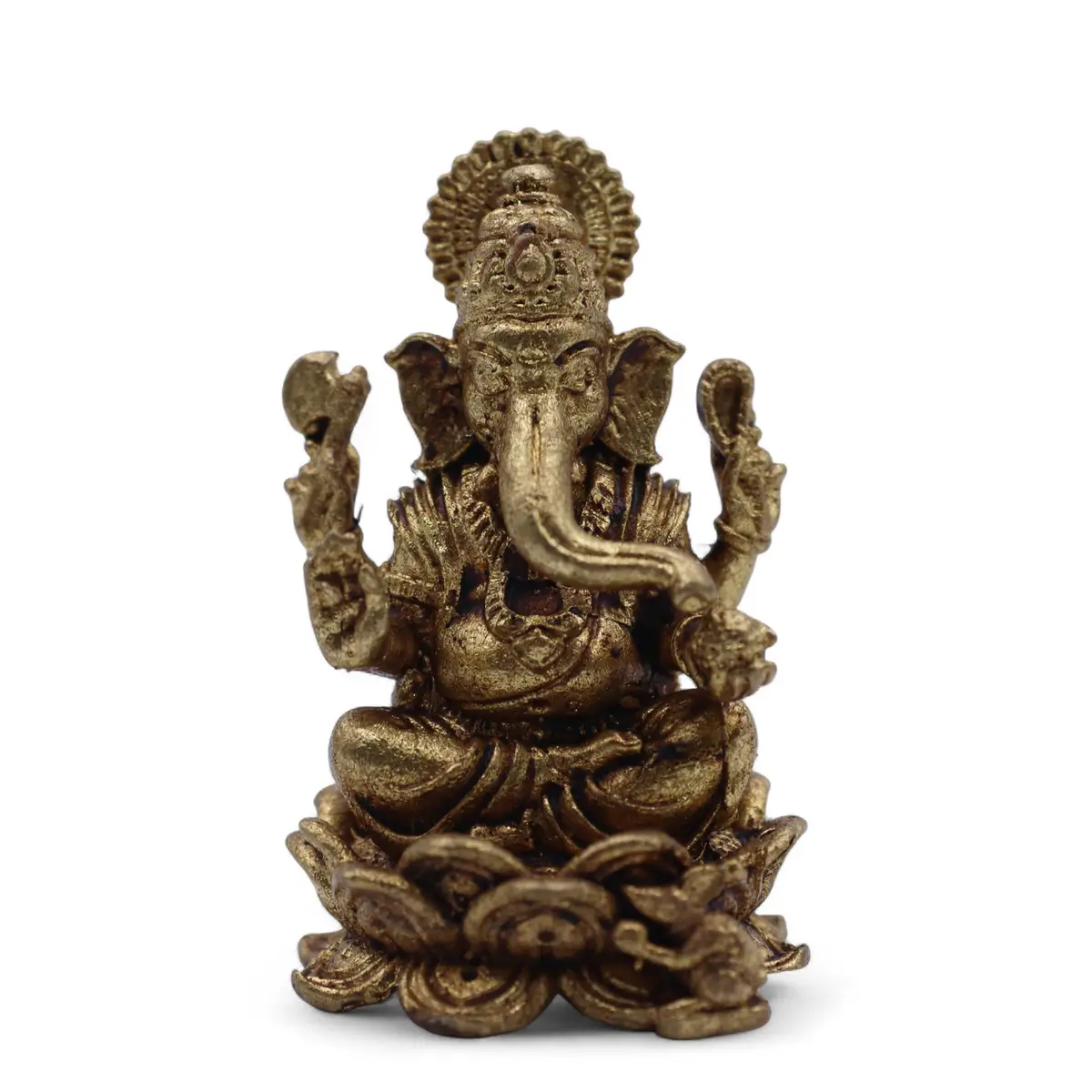Miniatyrstaty i mässing av Ganesha 37 mm - produktbild 4