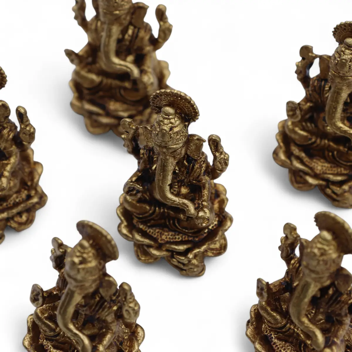 Miniatyrstaty i mässing av Ganesha 37 mm - produktbild 7