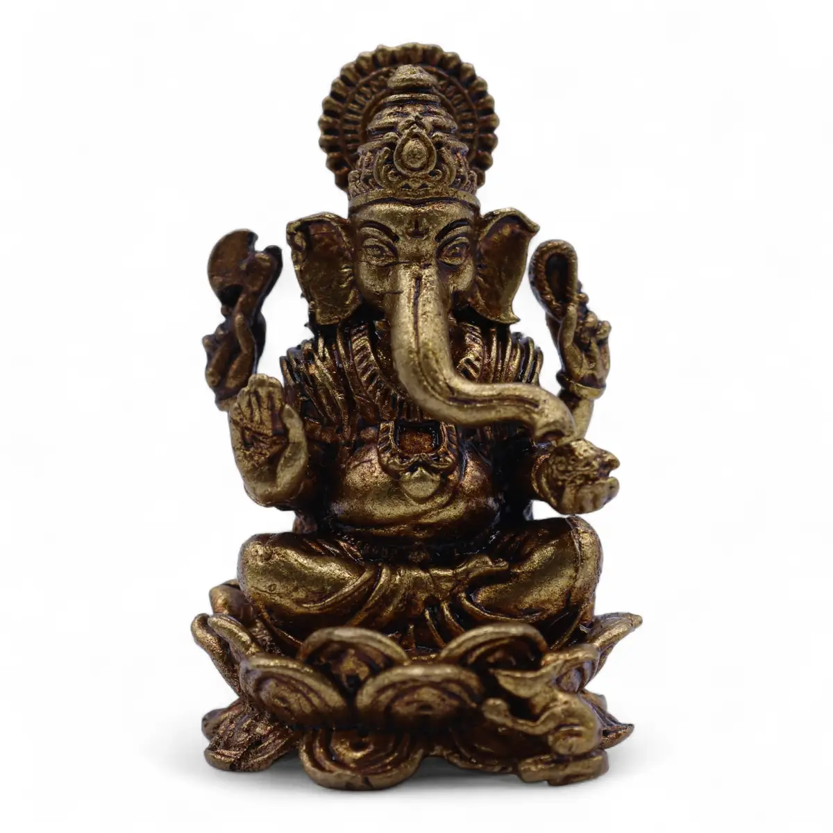 Miniatyrstaty i mässing av Ganesha 49 mm - produktbild 2