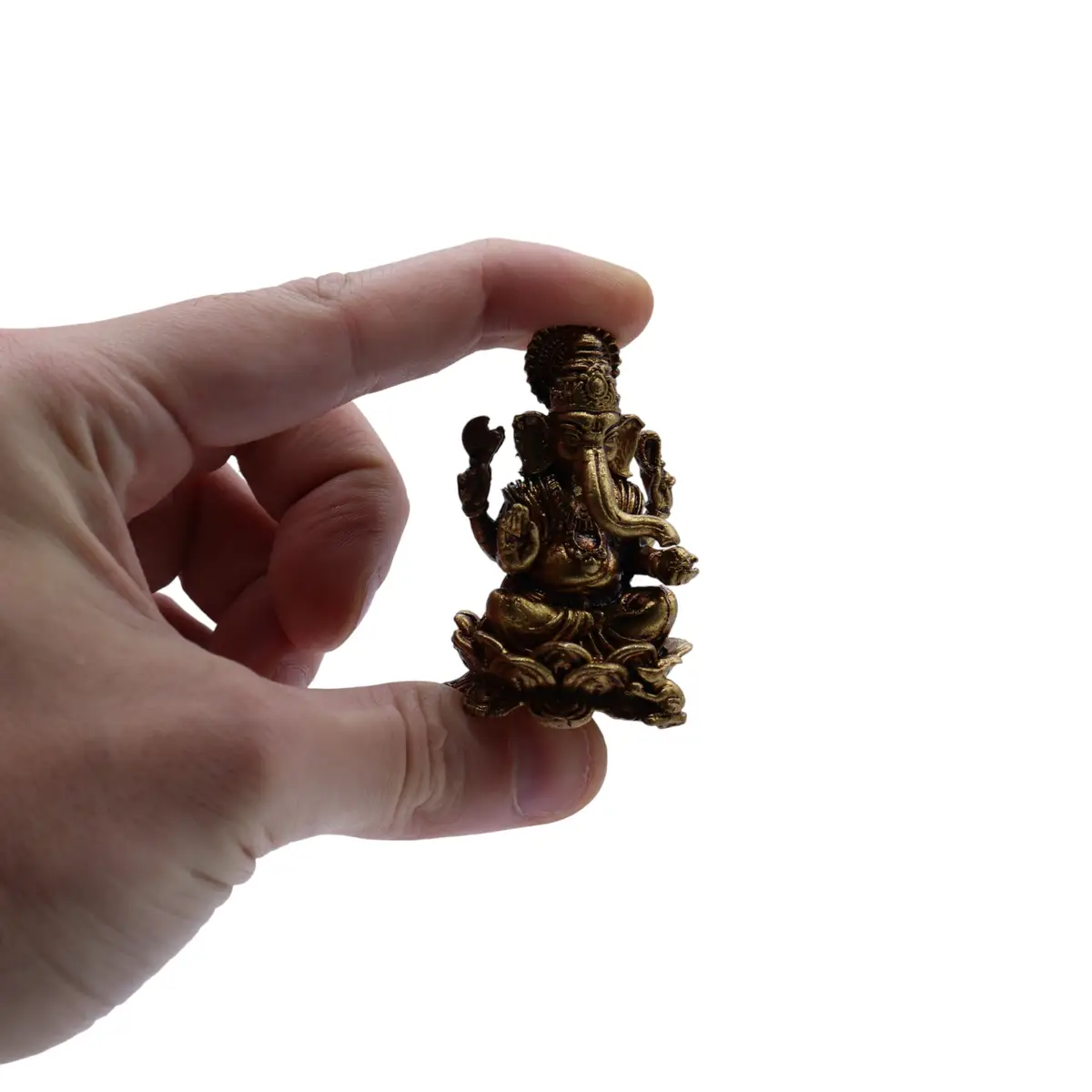 Miniatyrstaty i mässing av Ganesha 49 mm - produktbild 7