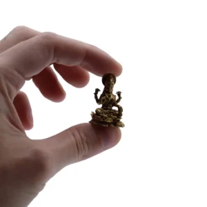 Miniatyrstaty i mässing av gudinnan Laxmi 30 mm - produktbild 3