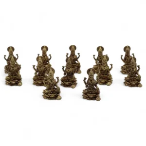 Miniatyrstaty i mässing av gudinnan Laxmi 30 mm - produktbild 6