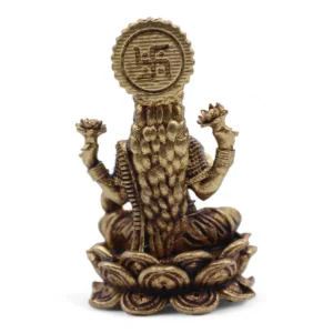Miniatyrstaty i mässing av gudinnan Laxmi 37 mm - produktbild 2