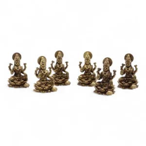 Miniatyrstaty i mässing av gudinnan Laxmi 37 mm - produktbild 5