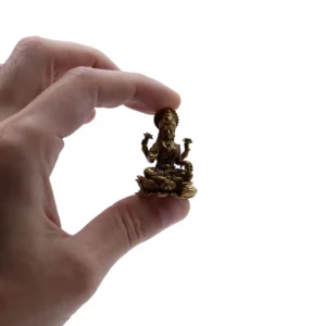 Miniatyrstaty i mässing av gudinnan Laxmi 37 mm - produktbild 6