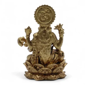 Miniatyrstaty i mässing av gudinnan Saraswati 34 mm - produktbild 2