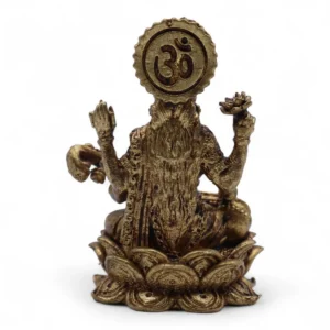 Miniatyrstaty i mässing av gudinnan Saraswati 49 mm - produktbild 3