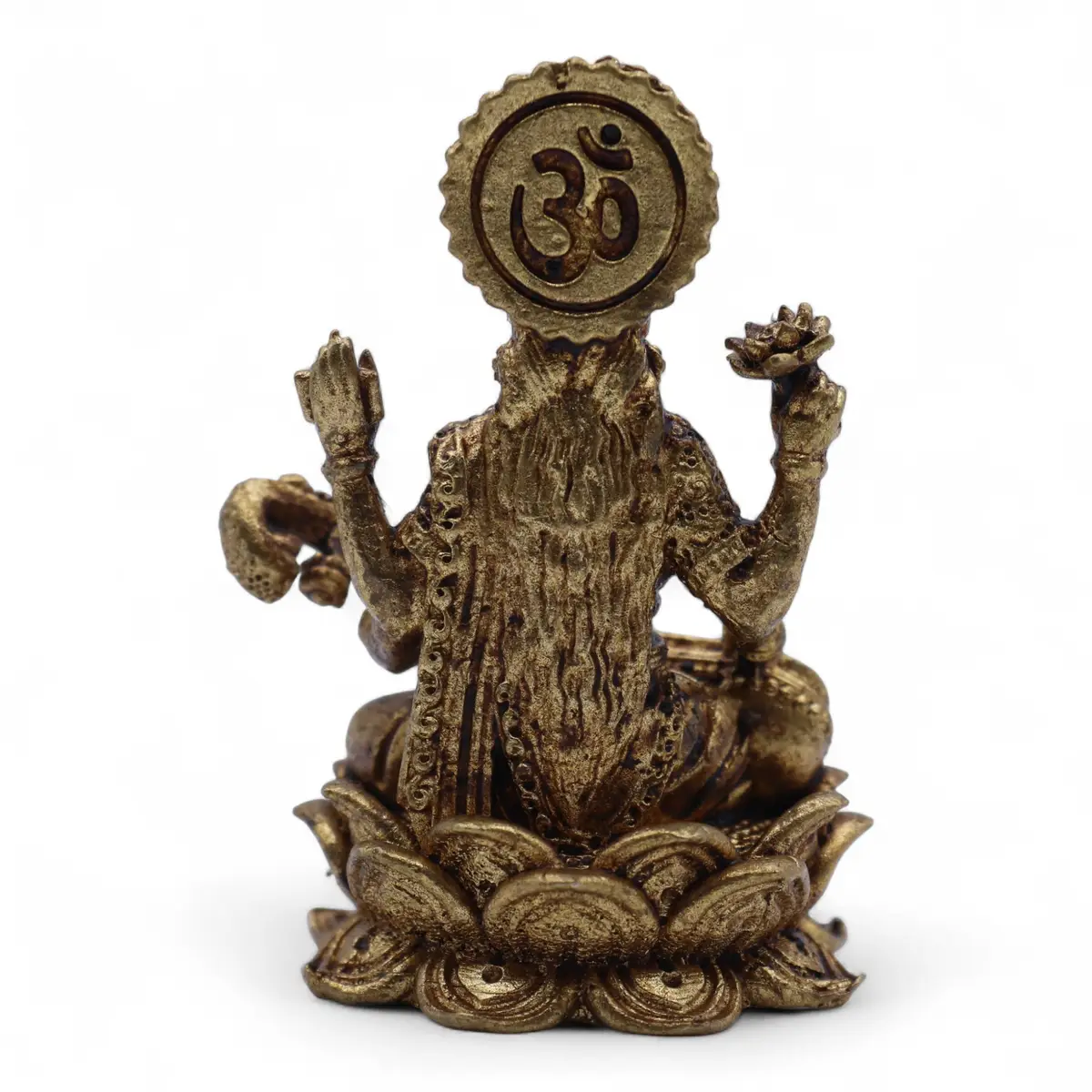 Miniatyrstaty i mässing av gudinnan Saraswati 49 mm - produktbild 3