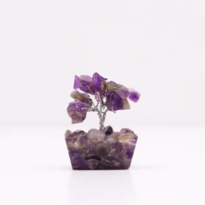 Miniatyrträd av ametist på orgonitbas, 15 stenar - produktbild 3