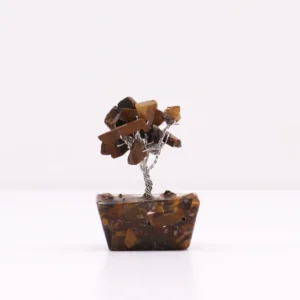 Miniatyrträd av tigeröga på orgonitbas, 15 stenar - produktbild 3
